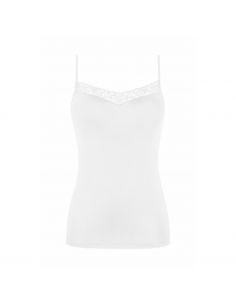 MEY Dames Emotion Elegance Spaghetti Hemd Wit 55370