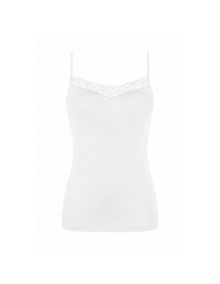 MEY Dames Emotion Elegance Spaghetti Hemd Wit 55370