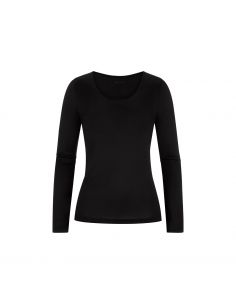 MEY Dames Emotion Longsleeve Shirt Zwart 56202