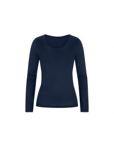 MEY Dames Emotion Longsleeve Shirt Night Blue 56202