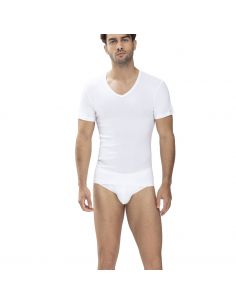 MEY Heren V-neck wit Noblesse V-Neck Shirt 2807 2