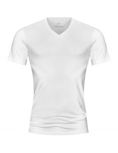 MEY Heren HYBRID V-Shirt Wit 30038