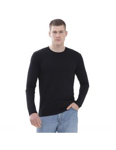 MEY Heren HYBRID Longsleeve T-shirt Zwart 30082 2