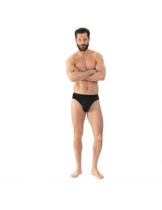 MEY Heren Cool Micro Slip Jazz-Pants Highleg Brief Zwart 41541 2