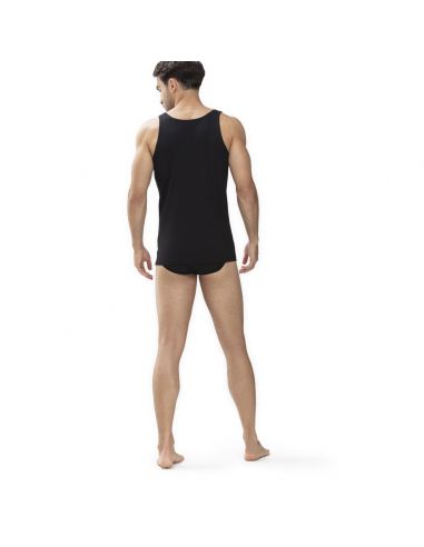 MEY Heren Tanktop Zwart Dry Cotton 46000
