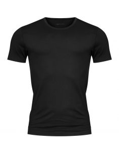 MEY Heren T-Shirt Crew Neck Zwart Dry Cotton 46002