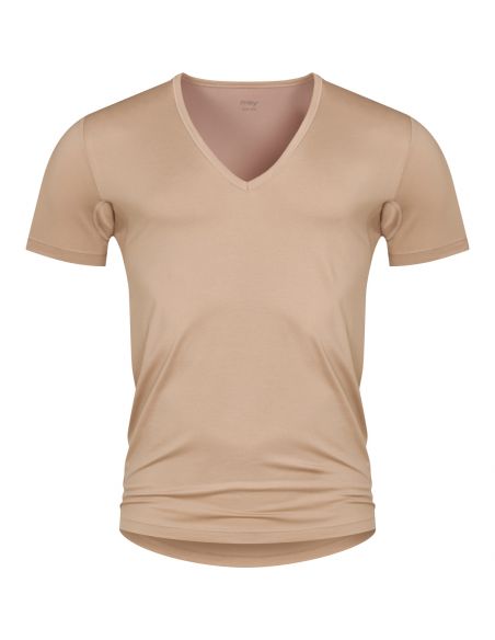 MEY Heren V-neck Nude Dry Cotton Het Eronderhemd Business Shirt 46038