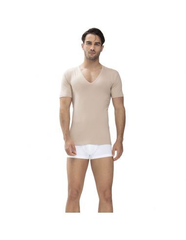 MEY Heren V-neck Nude Dry Cotton Het Eronderhemd Business Shirt 46038