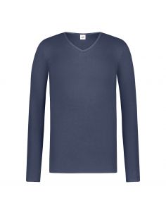 Ten Cate Heren Thermo V-Shirt Longsleeve Navy