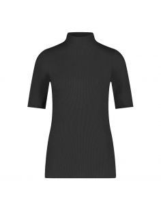 Ten Cate Dames Thermo Rib T-Shirt High Neck Zwart