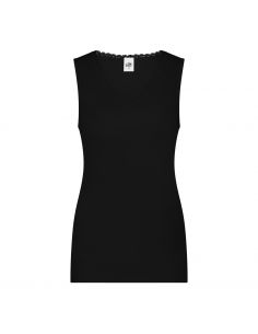 Ten Cate Dames Thermo Singlet V-neck lace Zwart
