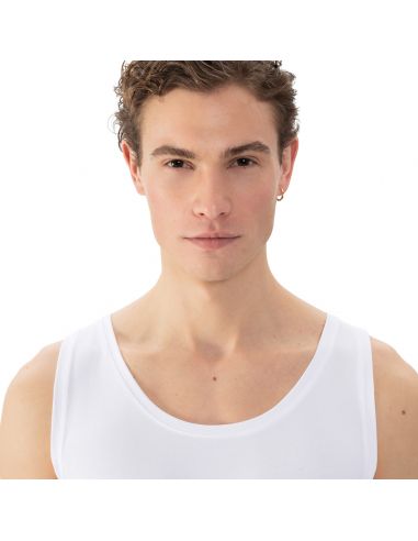 MEY Heren Tanktop Muskel Shirt Comfort Cotton Wit 35005