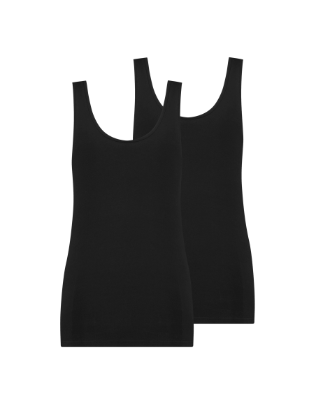 MWTS Dames Topje zwart 2-Pack