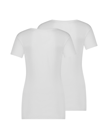 MWTS Dames T-shirt ronde hals wit 2-Pack