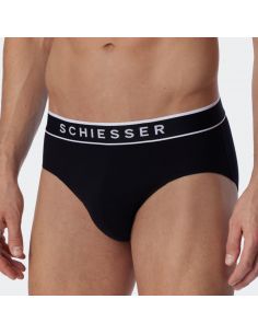 Schiesser Rio slip 95/5 Organic 5Pack Zwart 2