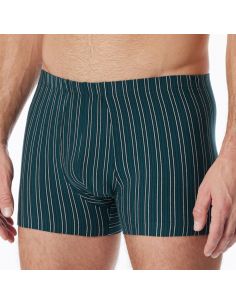 SCHIESSER Short 95/5 Organic 3Pack Green Stripe 2