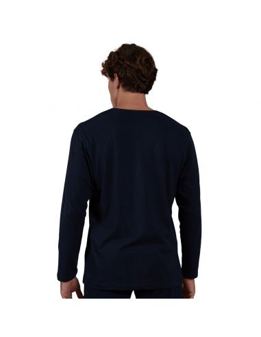 CeCeBa Heren Pyjama Longsleeve Sapporo Navy