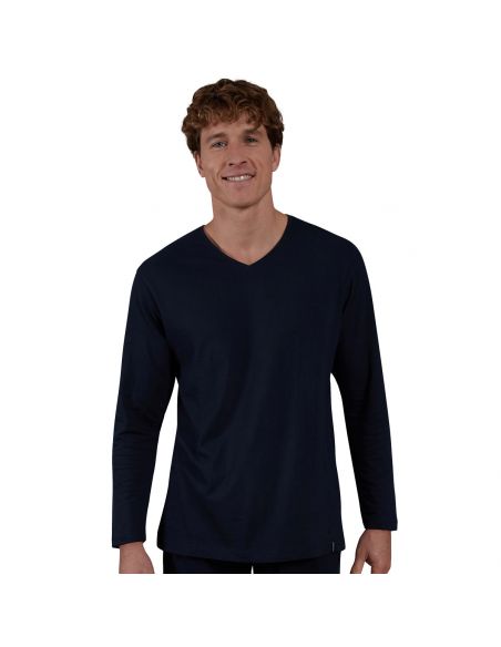 CeCeBa Heren Pyjama Longsleeve Sapporo Navy