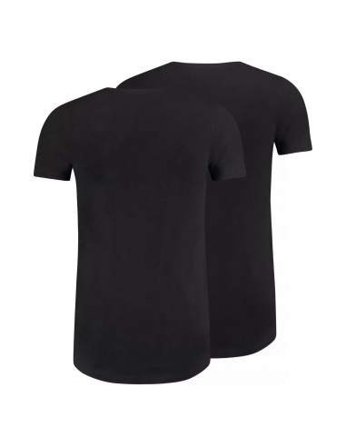 MWTS Heren T-shirt ronde hals Slim fit zwart 2-Pack