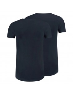 MWTS Heren T-shirt ronde hals Slim fit blauw 2-Pack 2