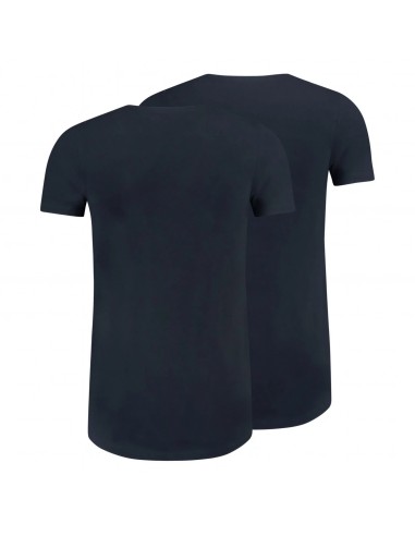 MWTS Heren T-shirt ronde hals Slim fit blauw 2-Pack