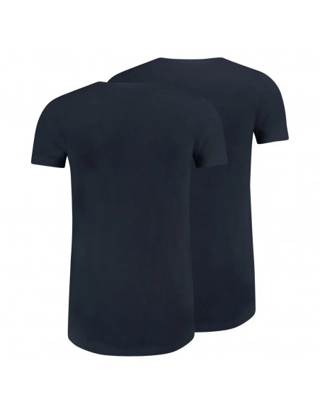 MWTS Heren T-shirt ronde hals Slim fit blauw 2-Pack