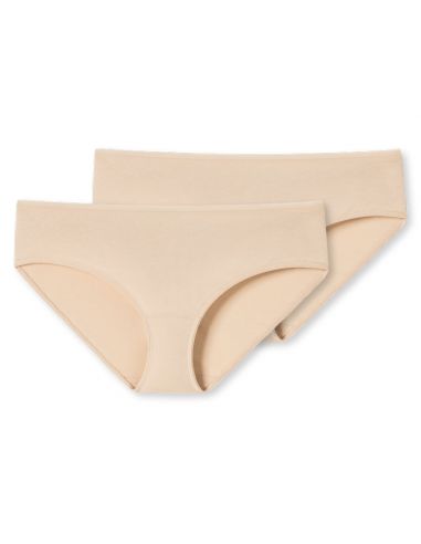 Schiesser Dames Hipster 95/5 Organic 2Pack Sand