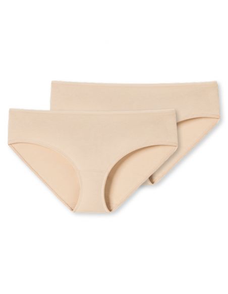 Schiesser Dames Hipster 95/5 Organic 2Pack Sand