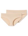 Schiesser Dames Hipster 95/5 Organic 2Pack Sand