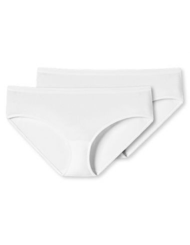 Schiesser Dames Hipster 95/5 Organic 2Pack Wit 