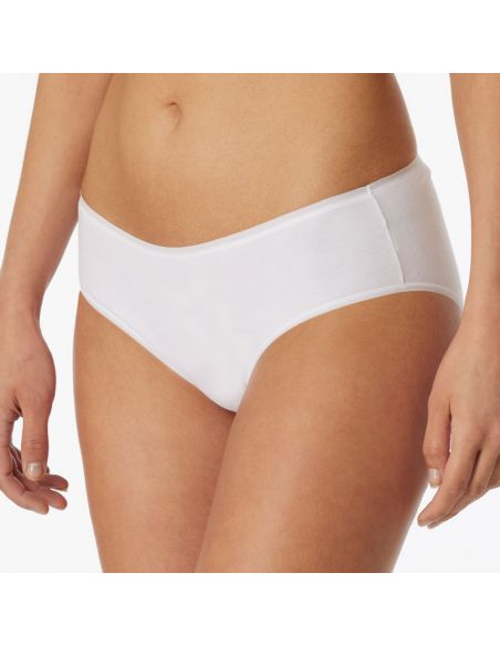Schiesser Dames Hipster 95/5 Organic 2Pack Wit 