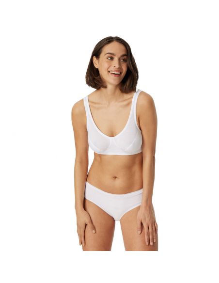 Schiesser Dames Hipster 95/5 Organic 2Pack Wit 
