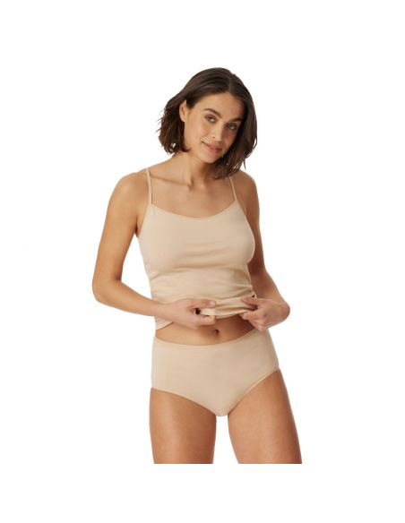 Schiesser Dames Midi 95/5 Organic 2Pack Sand