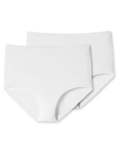Schiesser Dames Maxi 95/5 Organic 2Pack Wit 
