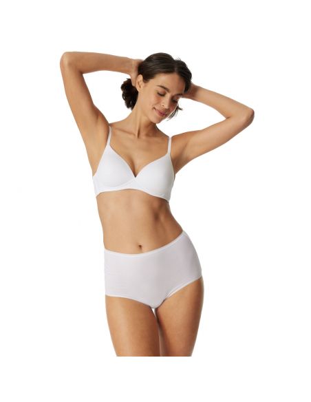 Schiesser Dames Maxi 95/5 Organic 2Pack Wit 