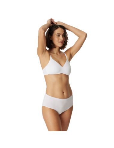 Schiesser Dames Midi 95/5 Organic 2Pack Wit