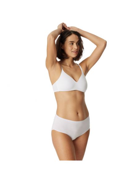 Schiesser Dames Midi 95/5 Organic 2Pack Wit 