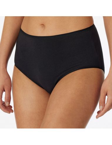 Schiesser Dames Midi 95/5 Organic 2Pack Zwart