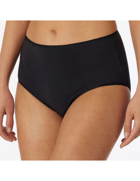 Schiesser Dames Midi 95/5 Organic 2Pack Zwart