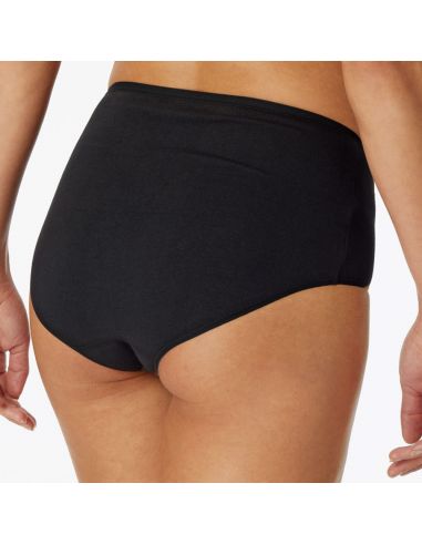 Schiesser Dames Midi 95/5 Organic 2Pack Zwart