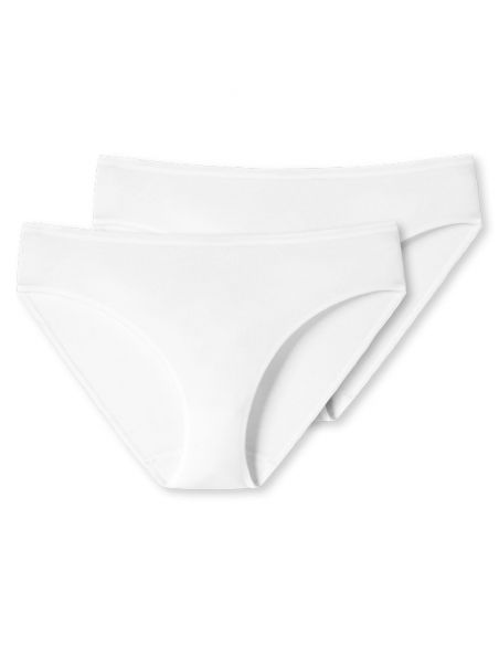 Schiesser Dames Tai 95/5 Organic 2Pack Wit 