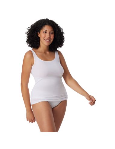 Schiesser Dames Hemd 95/5 Organic 2Pack Wit