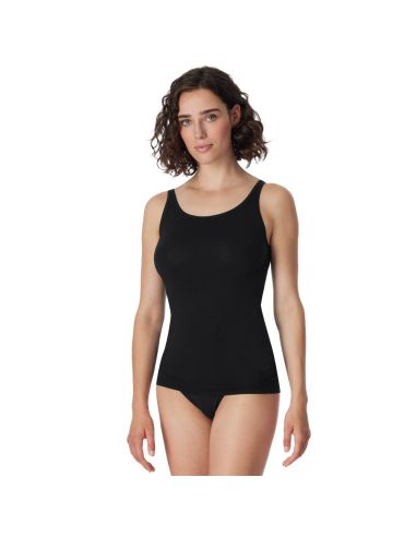 Schiesser Dames Hemd 95/5 Organic 2Pack Zwart