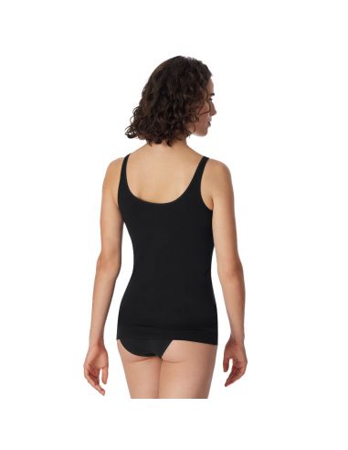 Schiesser Dames Hemd 95/5 Organic 2Pack Zwart