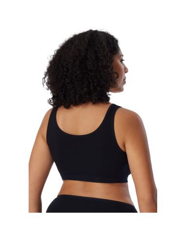 Schiesser Dames Bustier 95/5 Organic 2Pack Zwart