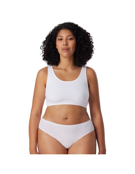 Schiesser Dames Bustier 95/5 Organic 2Pack Wit