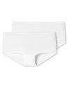Schiesser Dames Boxer 95/5 Organic 2Pack Wit