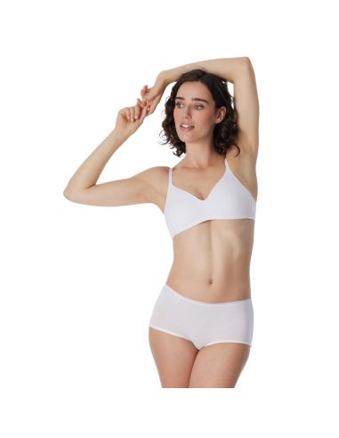 Schiesser Dames Boxer 95/5 Organic 2Pack Wit