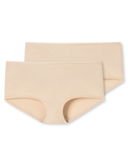 Schiesser Dames Boxer 95/5 Organic 2Pack Sand