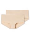 Schiesser Dames Boxer 95/5 Organic 2Pack Sand